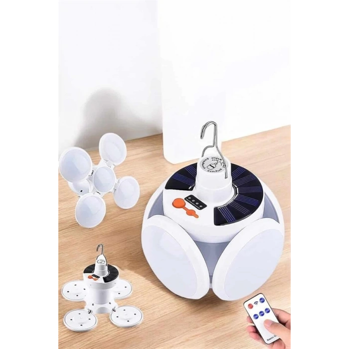 BFS Katlanabilir Taşınabilir Kamp Lambası Işıldak Beyaz Işık Güneş Enerjili Solar Aydınlatma