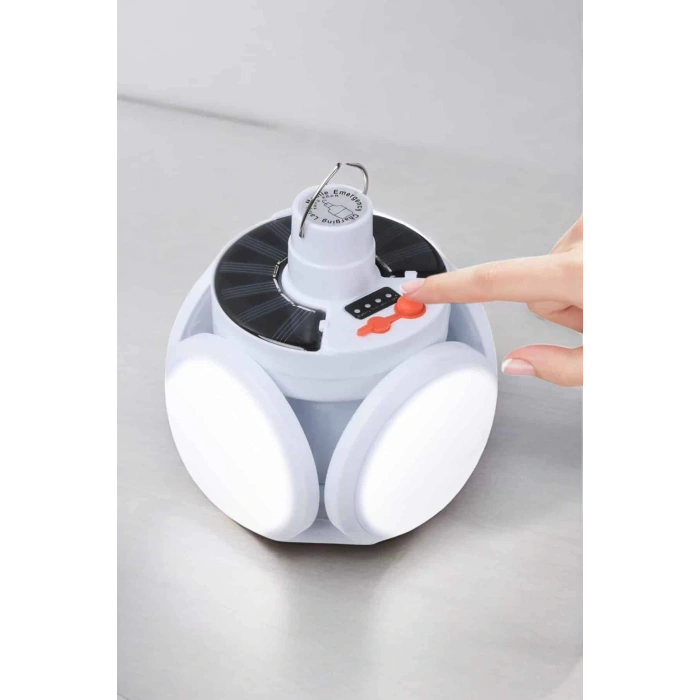 BFS Katlanabilir Taşınabilir Kamp Lambası Işıldak Beyaz Işık Güneş Enerjili Solar Aydınlatma