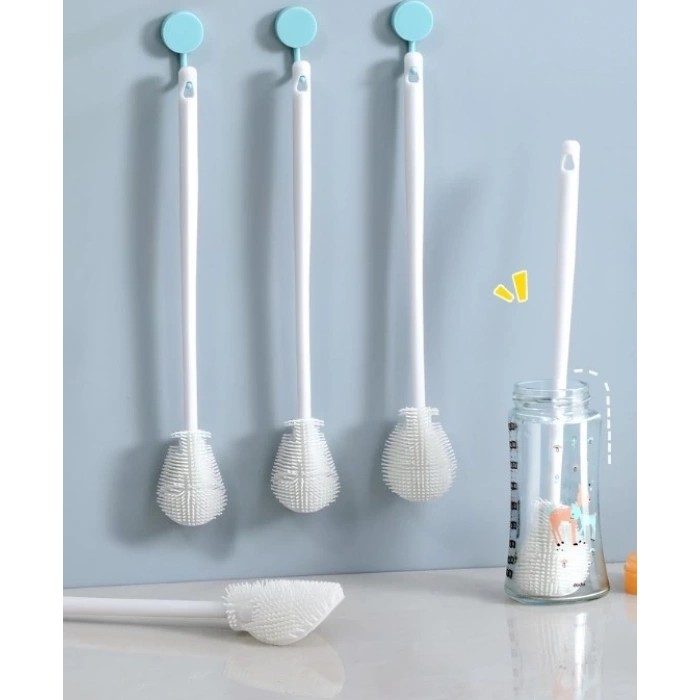 BFS  Kavanoz ve Biberon Yıkama Fırçası Silikon Beyaz