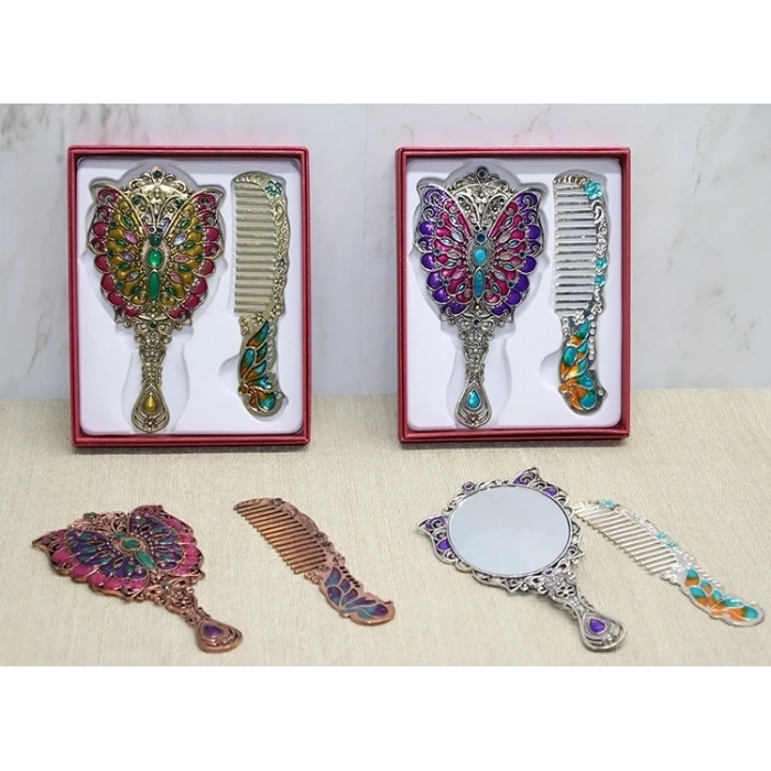 BFS Kelebek Ayna Ve Tarak Seti Küçük Boy Alk4992