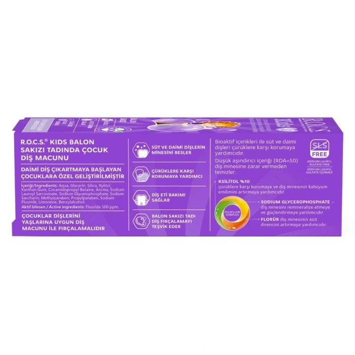 BFS    .Kids Diş Macunu 35ml 4-7 Yaş Sakız