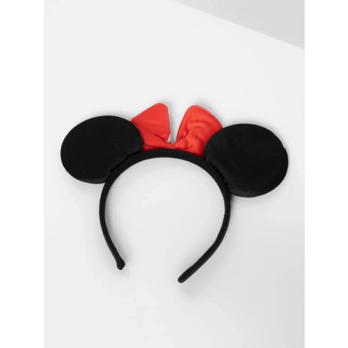 BFS Kırmızı Fiyonklu Minnie Mouse Taç Fare Tacı Kafa Bandı