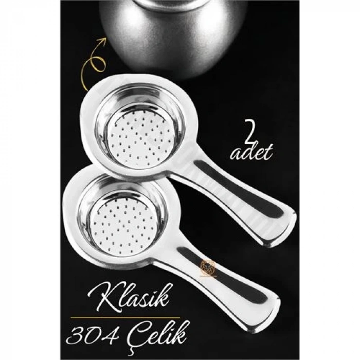 BFS Klasik Çay Süzgeci 304 Paslanmaz Çelik 2 ADET