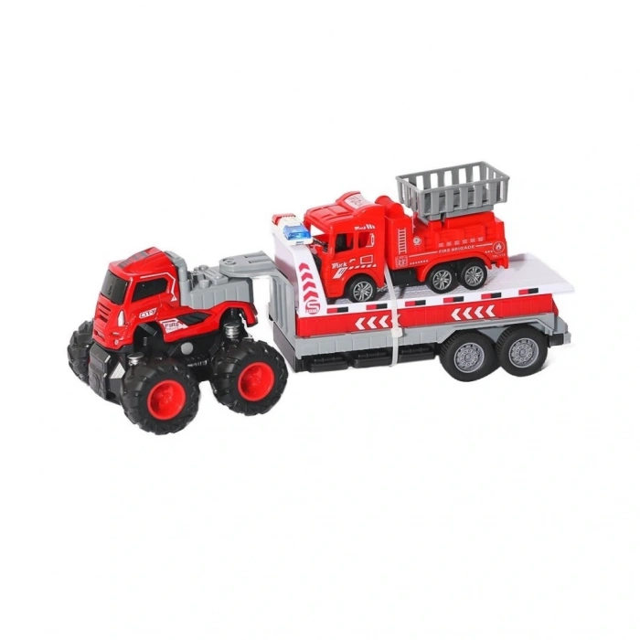 BFS  KLX600-363 Sürtmeli Die cast 4x4 İtfaiye Taşıyan Tır -Vardem