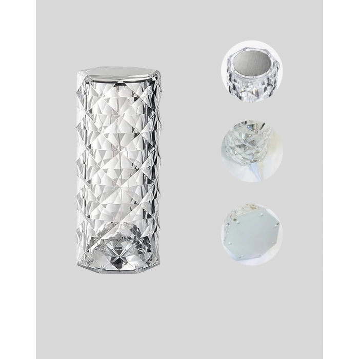 BFS Kristal RGB LED Masa Lambası – Renkli Kumandalı Işık, Dekoratif ve Enerji Tasarruflu