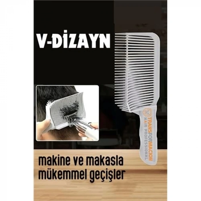 BFS  Kuaför Berber V Dizayn Kavisli Kontur Kesim Tarağı