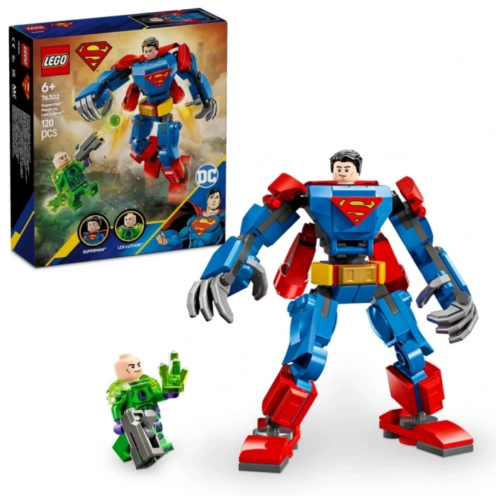 BFS   LEGO DC Superman Robotu, Lex Luthor’a Karşı Süper Kahraman Oyuncak Figürü 76302