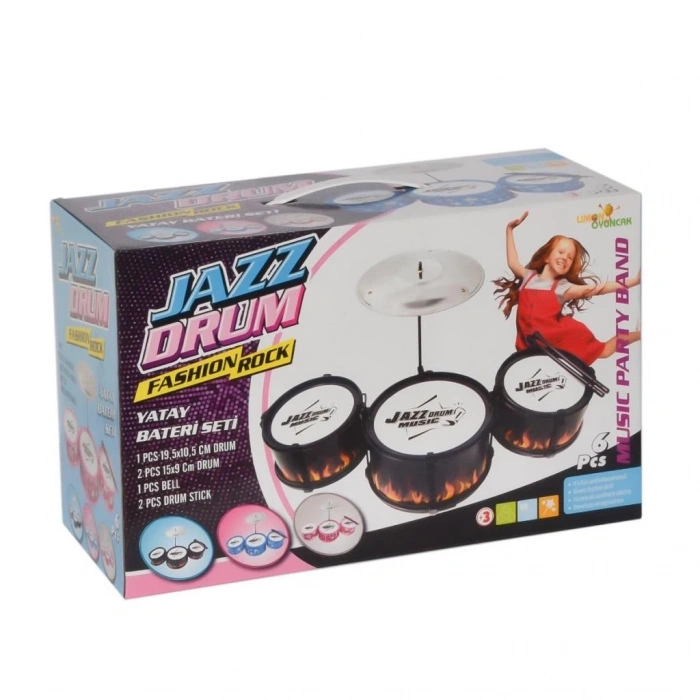 BFS  LMN154 3 Parça Bateri Seti -Limon Oyuncak