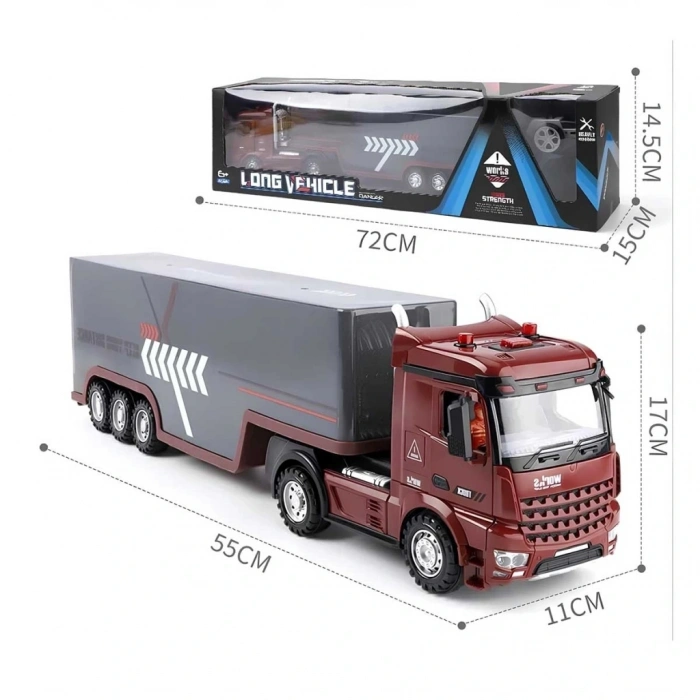 BFS Long Vehicle Kumandalı Işıklı Dorseli Pilli Tır