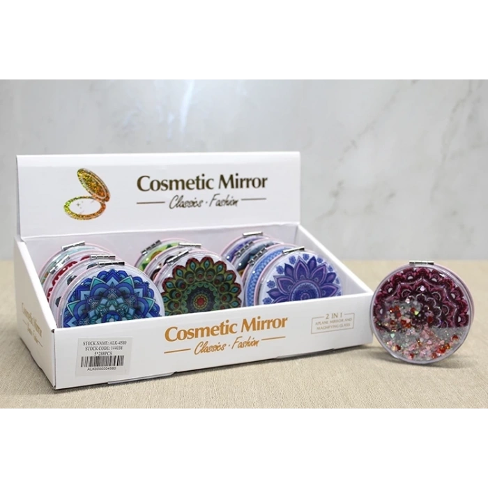 BFS Mandala Desenli Hareketli Sulu El Aynası Alk4580