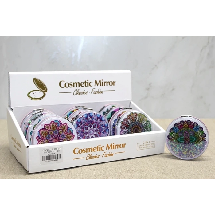 BFS Mandala Desenli Hareketli Sulu El Aynası Alk4582