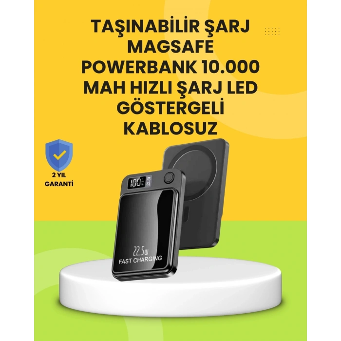 BFS Manyetik ve Hızlı Kablosuz Şarj Güç Bankası Powerbank