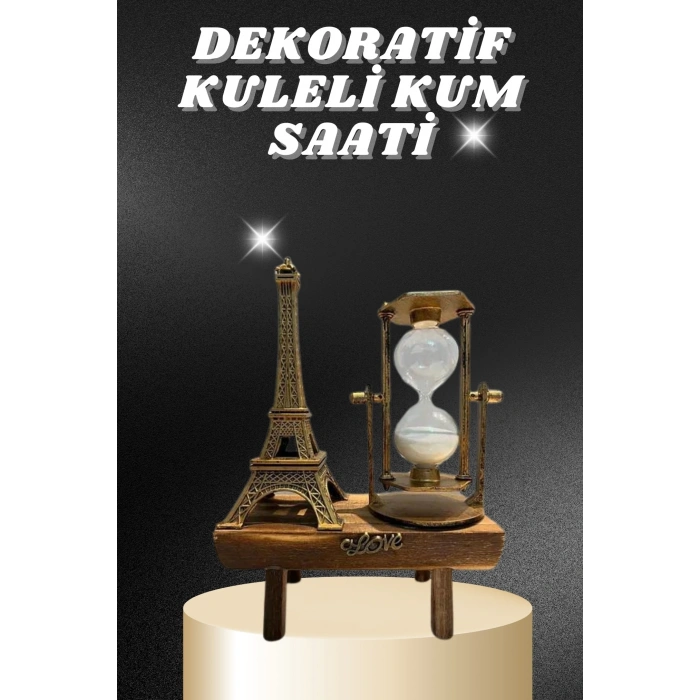 BFS Masa Biblosu Dekoratif Süs Kum Saati Eyfel Kulesi Hediyelik Kum Saati