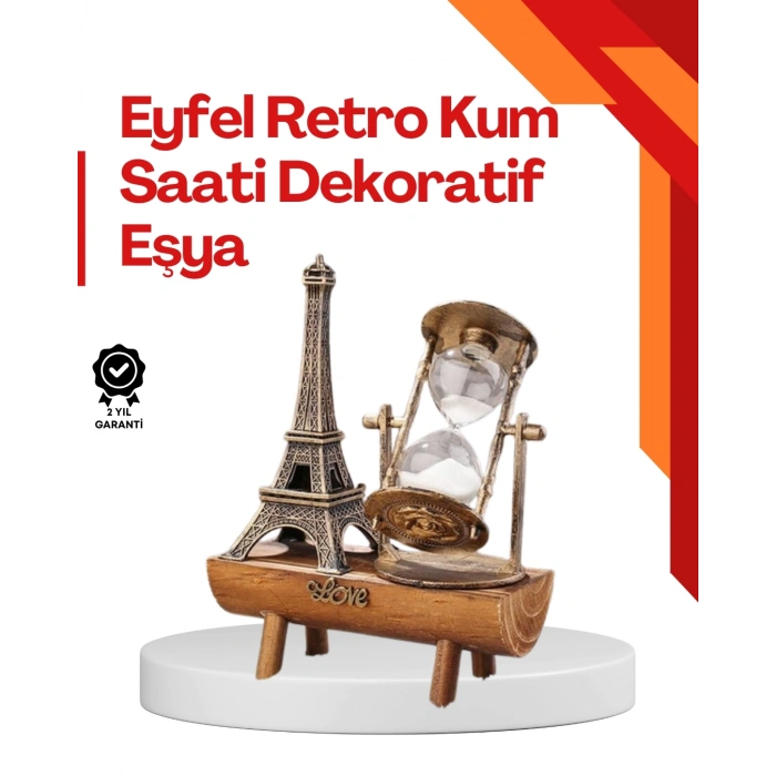 BFS Masa Üstü Ahşap Kum Saati – Dekoratif, Dayanıklı ve Şık