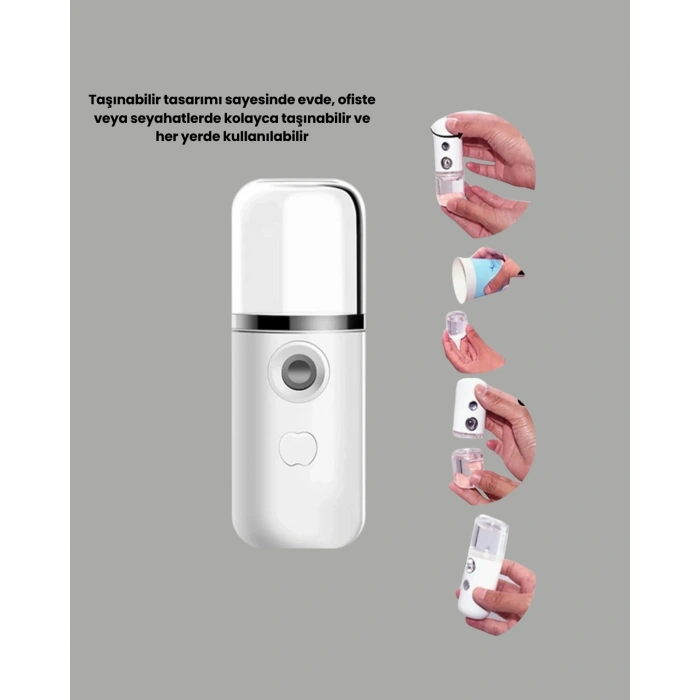 BFS Mini Şarjlı Buhar Nemlendirici – Taşınabilir, Enerji Tasarruflu, Kablosuz Kullanım