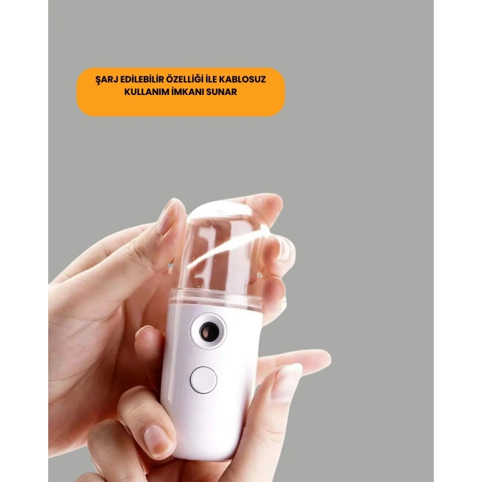 BFS Mini Şarjlı Buhar Nemlendirici – Taşınabilir, Enerji Tasarruflu, Kablosuz Kullanım