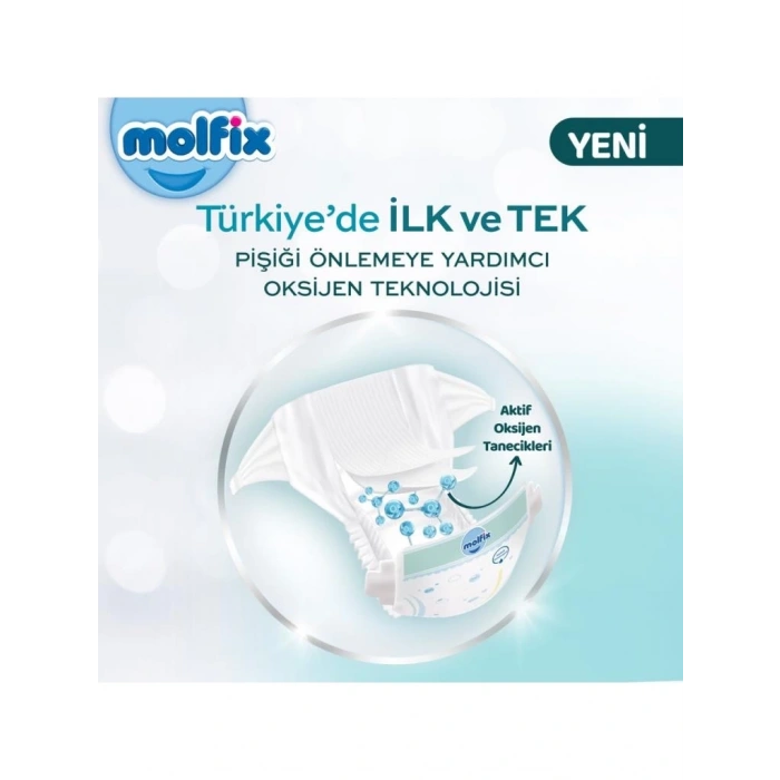 BFS   Molfix Premium Bebek Bezi Ultra Fırsat Paketi 6 Beden 15+ Kg 54 Adet