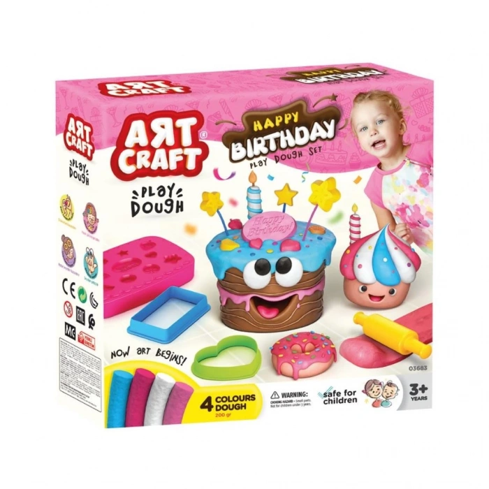 Mey İthalat® 03683 Art Craft Doğum Günü Hamur Set 200 gr