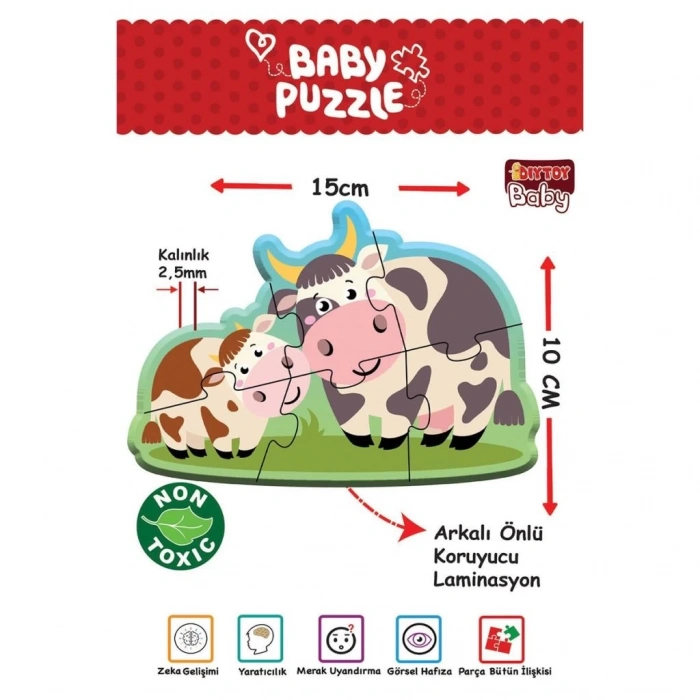 BFS Nessiworld 1734 Dıytoy, Baby Puzzle - İlk Çiftlik Puzzle