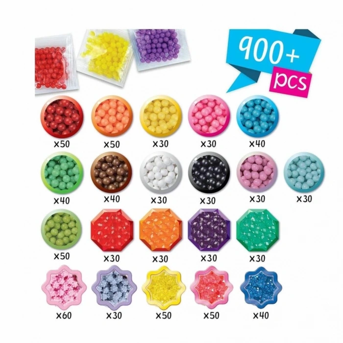 BFS Nessiworld 31912 AquaBeads Çantalı Başlangıç Seti 900 parça +4 yaş