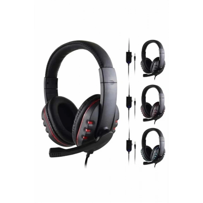 BFS Oyuncu Kulaklığı Kulak Üstü Kablolu Stereo Mikrofonlu Yumuşak Kulak Yastığı