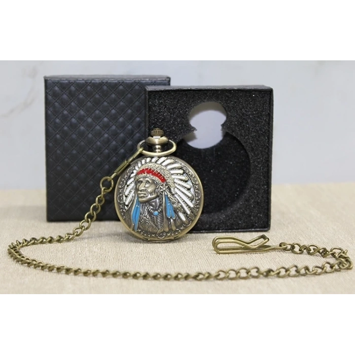 BFS Özel Kutulu Kızılderili Köstekli Saat Alk4677