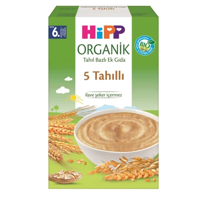 BFS    p Organik 5 Tahıllı Tahıl Bazlı Kaşık Maması 200 Gr