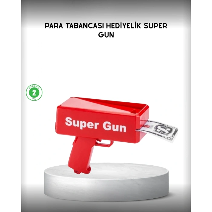 BFS Para Dolar Saçma Para Atma Tabancası Otomatik Kırmızı Oyuncak