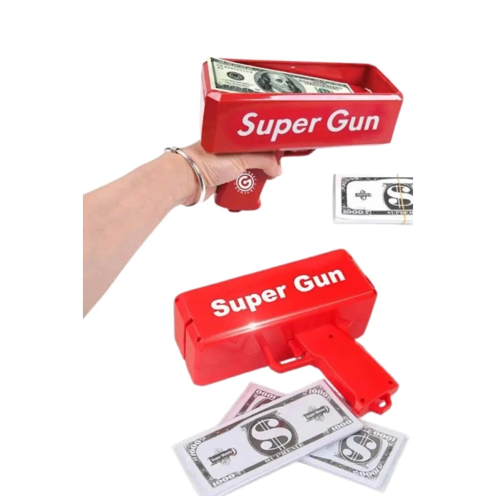 BFS Para Dolar Saçma Para Atma Tabancası Otomatik Kırmızı Oyuncak