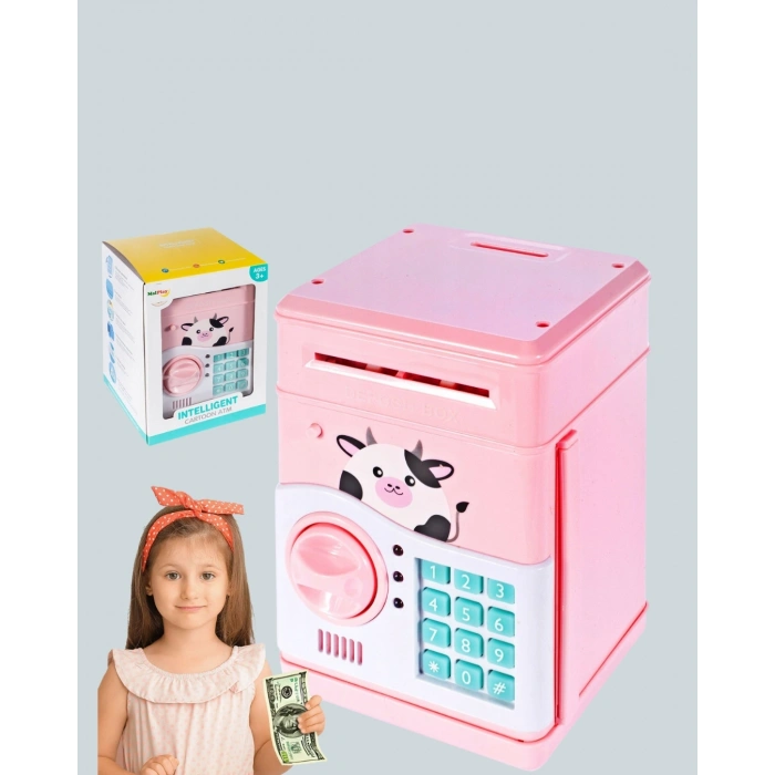 BFS Pembe ATM Kasa Görünümlü Elektronik Şifreli Çocuk Kumbarası