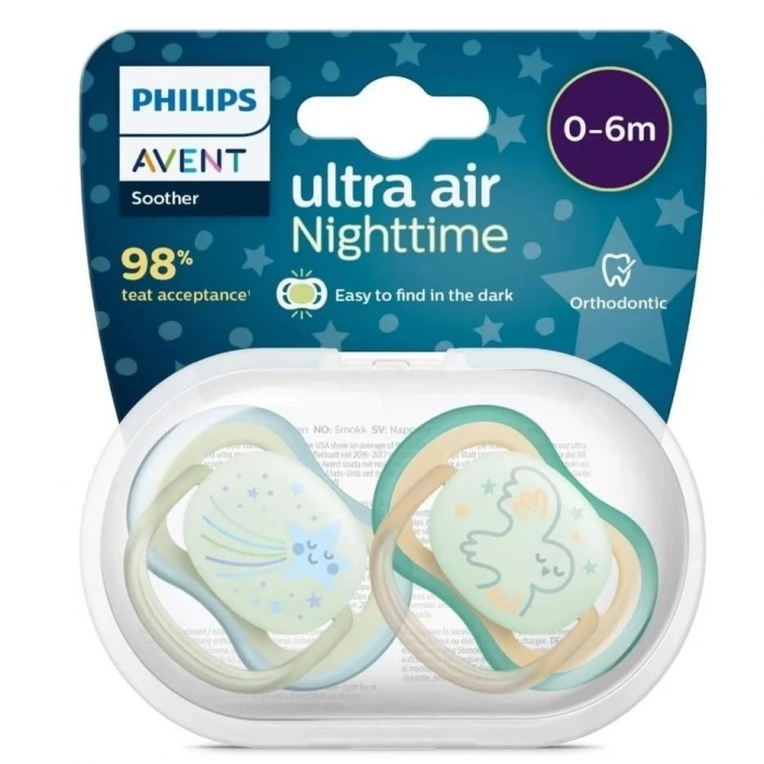 BFS   Philips Avent Ultra Air Gece Emzik 0-6 Ay Erkek