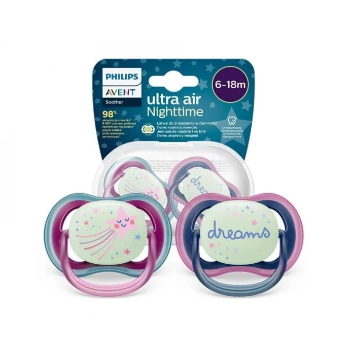 BFS   Philips Avent Ultra Air Gece Emzik 6-18 Ay Kız