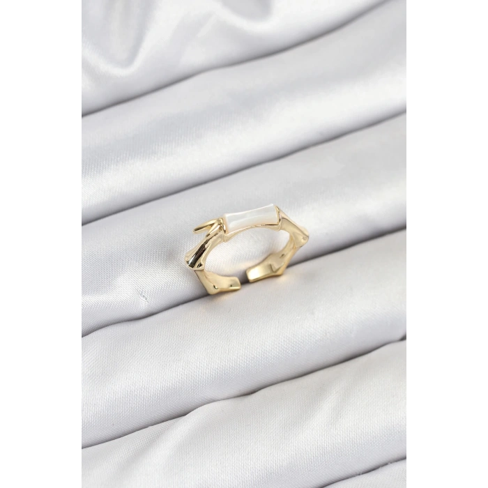 BFS Pirinç Gold Renk Kemik Model Kadın Yüzük