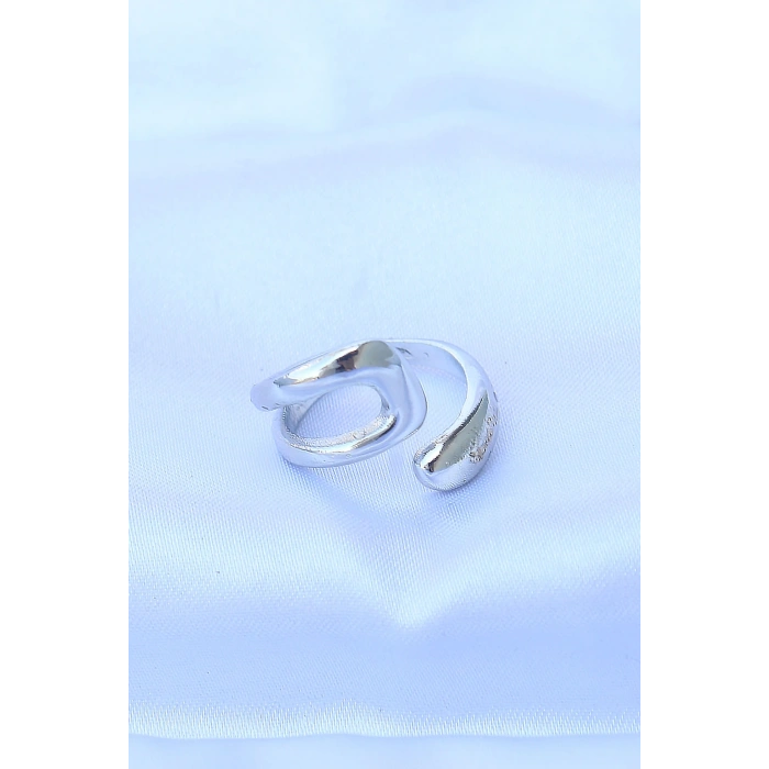 BFS Pirinç Gümüş Renk Ayarlanabilir Yüzük