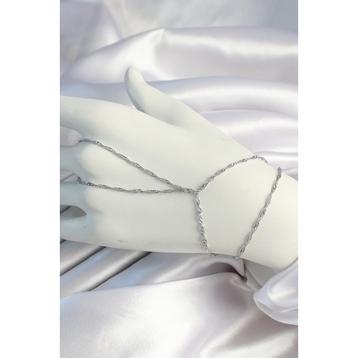 BFS Pirinç Gümüş Renk Esnek Burgu Zincirli Şahmeran