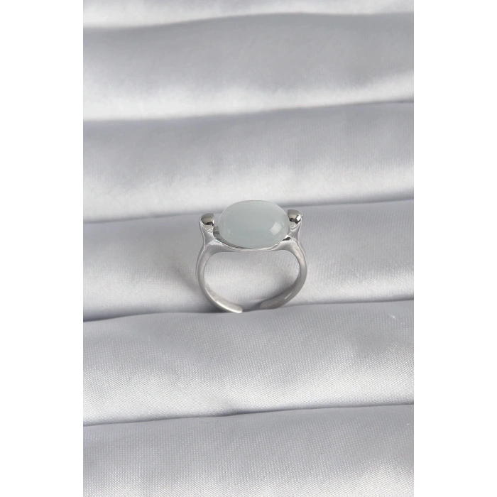 BFS Pirinç Gümüş Renk Sedefli Kadın Yüzük