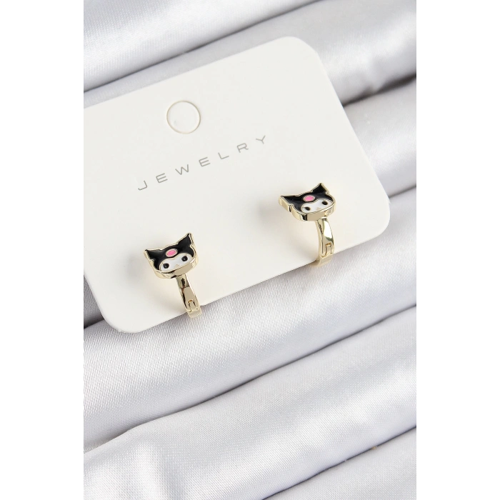 BFS Pirinç Kuromi Model Gold Renk Çocuk Küpe