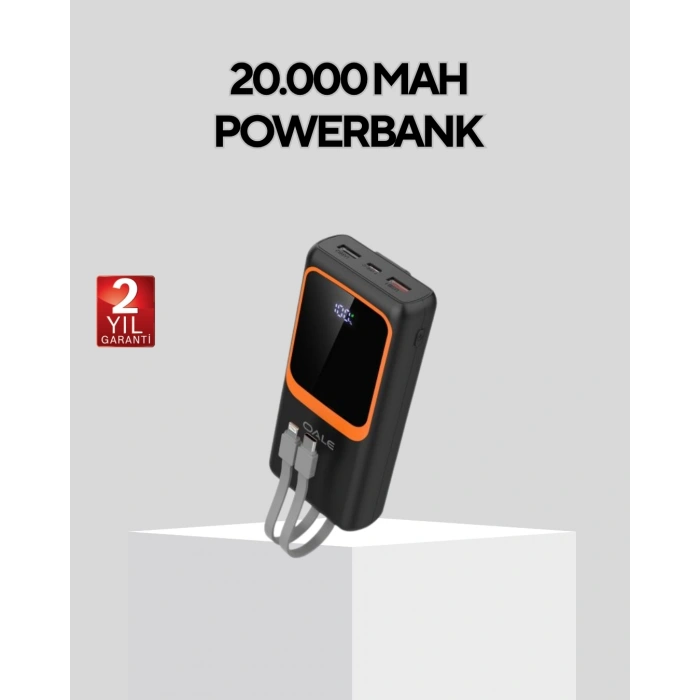 BFS Powerbank 20000 mAh Dijital Ekranlı ve Çok Kablolu Hızlı Şarj Cihazı