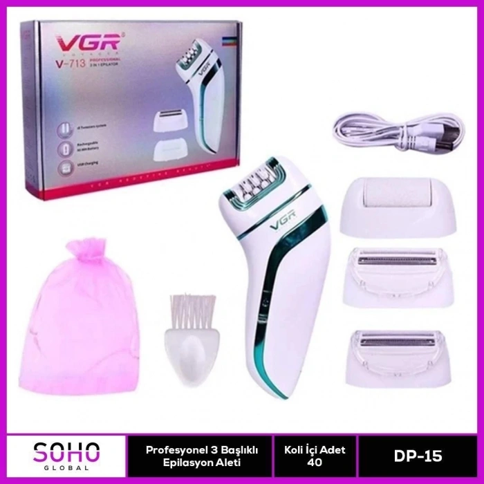 BFS Profesyonel 3 Başlıklı Epilasyon Aleti