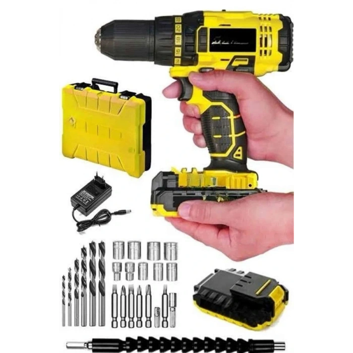 BFS Profesyonel Çift Bataryalı Akülü Vidalama Şarjlı Matkap 24 Parça