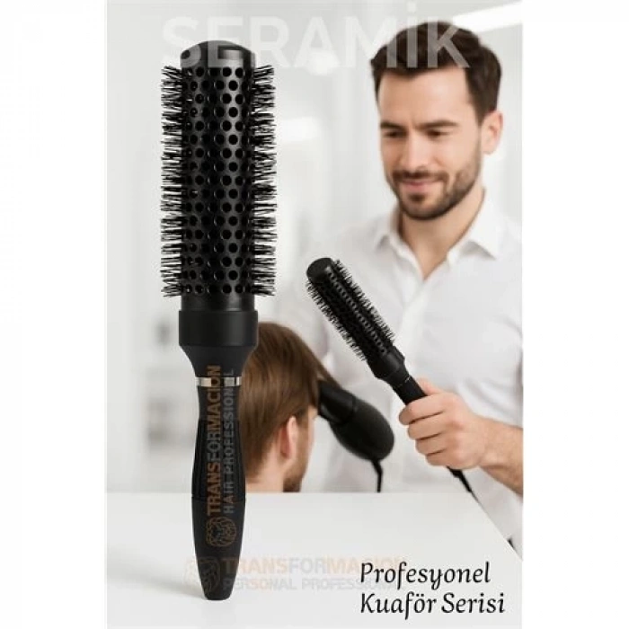 BFS Profesyonel Kuaför 50 mm Ceramic Ionic Nano Fön Fırçası – 32 cm Uzunluk, Profesyonel Kuaför Serisi