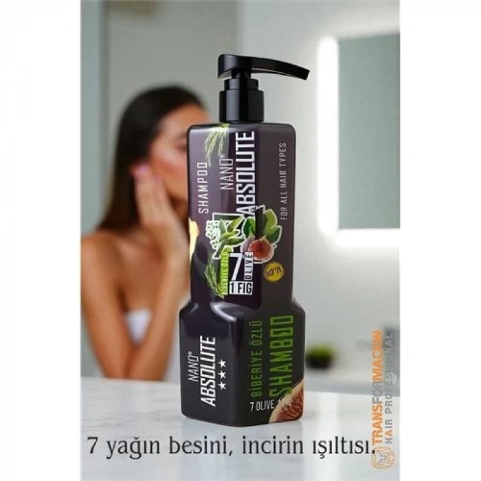 BFS  Profesyonel Nano Absolute Şampuan – 7 Zeytinyağı & İncir Özlü, 1000 ml