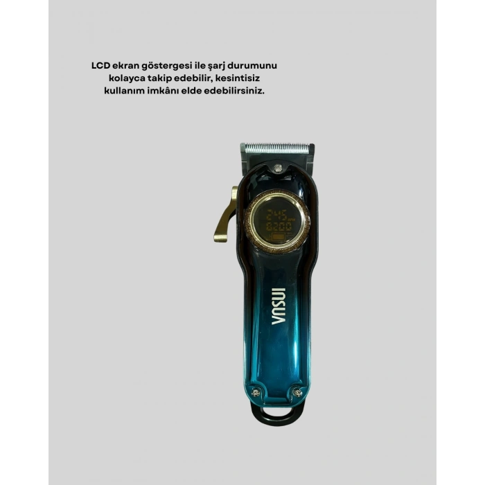 BFS Profesyonel Saç Kesme Makinesi – 2000 mAh Şarjlı, LCD Ekranlı