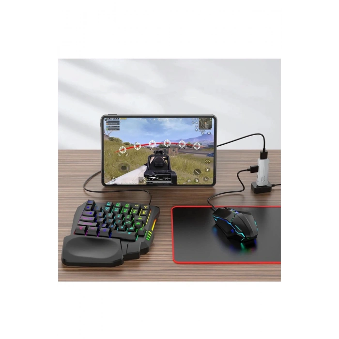 BFS Pubg Mobil Oyun Kiti 5in1 Bt5.3 Klavye Mouse Dönüştürücü Seti Pugb Seti