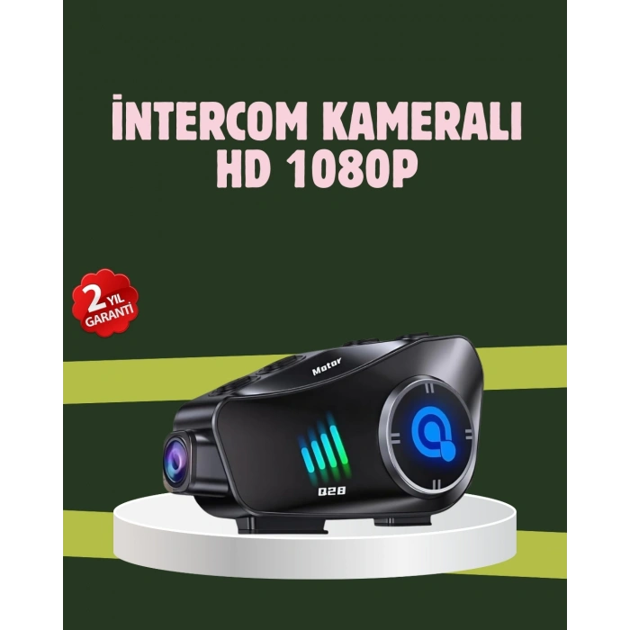 BFS Q28 Full HD Kameralı Motosiklet Kask Kulaklığı – 45 Saat Müzik, IPX6 Su Geçirmez