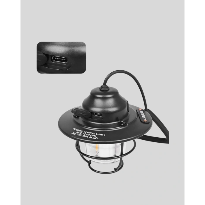 BFS Retro Kamp Lambası Su Geçirmez Taşınabilir Gece Işığı Uzun Pil Ömürlü