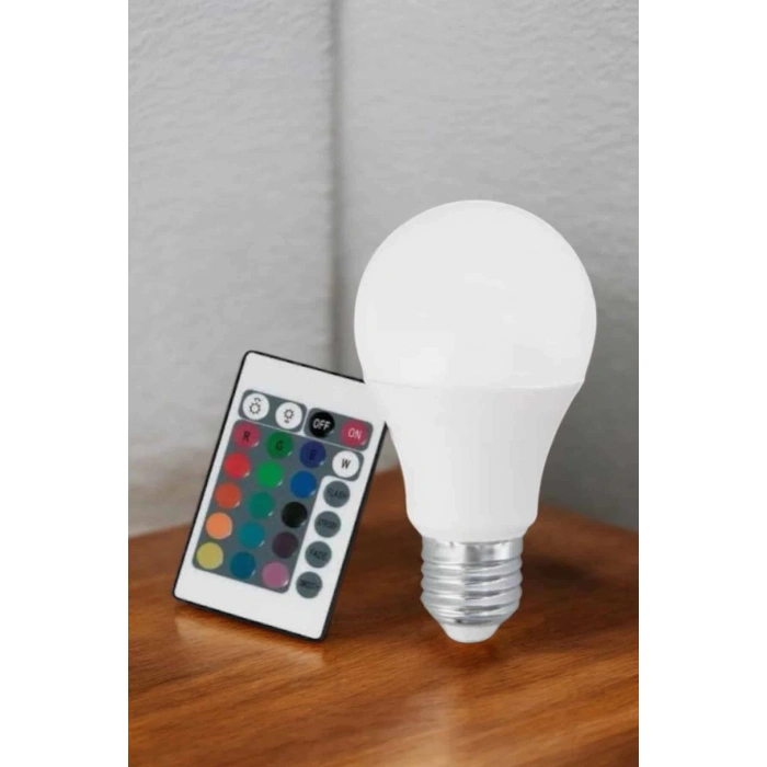 BFS RGB Led Lamba Led Işık Ampul Renk Değiştirebilen 100 Watt