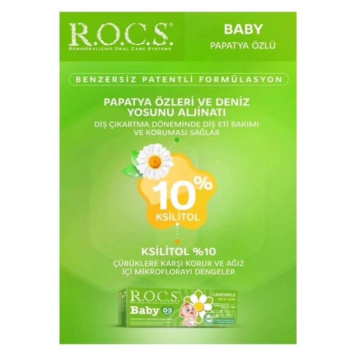 BFS   R.O.C.S.Baby Diş Macunu 0-3 Yaş 35 ml Papatya