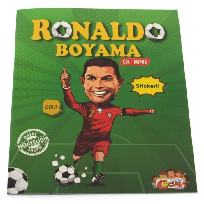 BFS   Ronaldo Çıkartmalı Maskeli Boyama Kitabı
