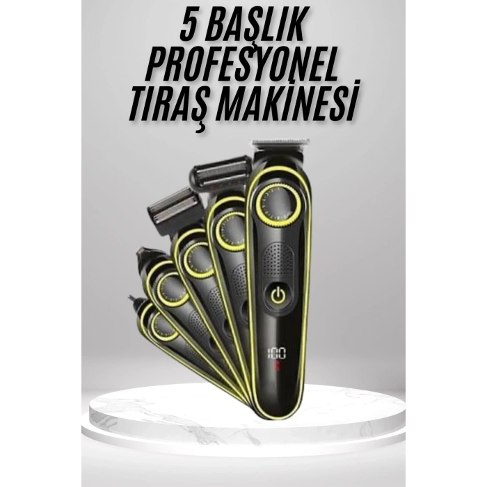 BFS Saç Sakal Vücut Tıraş Makinesi 5in1 Kablosuz Burun Kulak Tıraş Makinesi